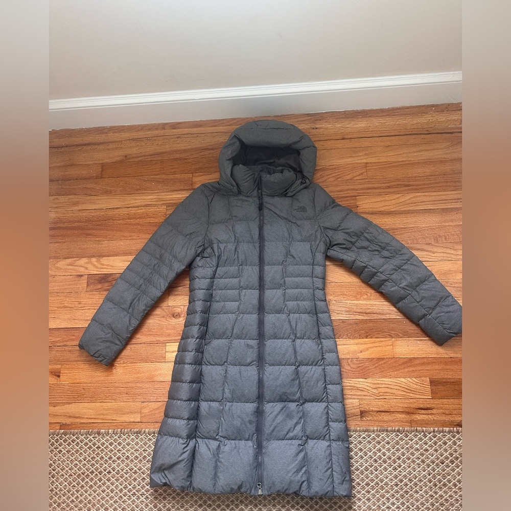 The North Face Women's Charcoal Hooded Puffer Jacket